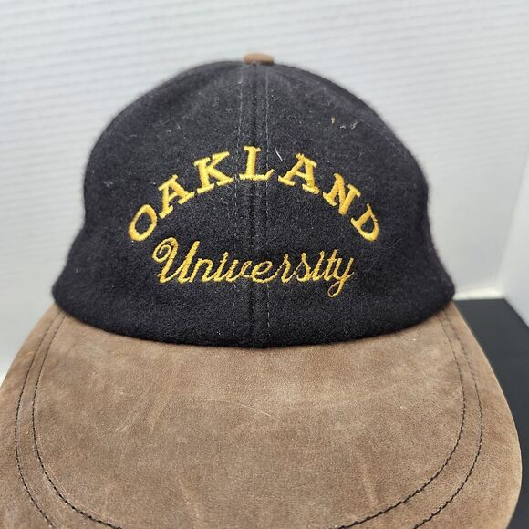 Oakland University Golden Grizzlies Wool Cap Hat Adjustable Strap Back - Picture 2 of 7